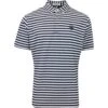 Peter Millar Golf Shirt - Baldwin Stripe Polo - Navy - White AW23