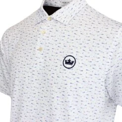 Peter Millar Golf Shirt - Cypress Print Polo - White AW23 13 Peter Millar Golf Shirt - Cypress Print Polo - White AW23 -Golf Fashion Shop peter millar golf shirt cypress print polo white aw23 mf23ek13s wht 45