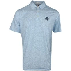 Peter Millar Golf Shirt - Lizard King Polo - Celeste AW23