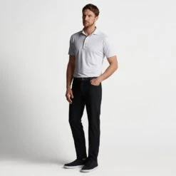Peter Millar Golf Trousers - Bingham 5 Pocket Pant - Black SS23 -Golf Fashion Shop peter millar golf trousers bingham 5 pocket pant black ss23 mf22xb21fb blk o