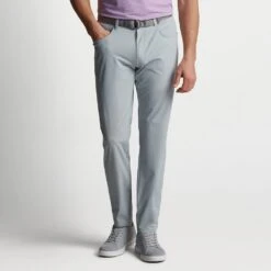 Peter Millar Golf Trousers - Bingham 5 Pocket Pant - British Grey SS23 14 Peter Millar Golf Trousers - Bingham 5 Pocket Pant - British Grey SS23 -Golf Fashion Shop peter millar golf trousers bingham 5 pocket pant british grey ss23 mf22xb21fb bri m
