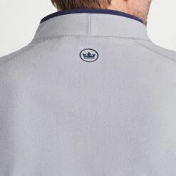 Peter Millar Golf Pullover - Thermal Micro Fleece QZ - Gale Grey AW23 20 Peter Millar Golf Pullover - Thermal Micro Fleece QZ - Gale Grey AW23 -Golf Fashion Shop peter millar model shot 0000s 0025 mf23ez38 gale alt d