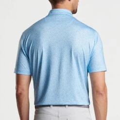 Peter Millar Golf Shirt - Lizard King Polo - Celeste AW23 -Golf Fashion Shop peter millar model shot 0000s 0077 mf23ek14s clst alt b