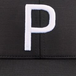 PUMA Golf Cap - P 110 Snapback - Black AW23 -Golf Fashion Shop puma golf accessories 0046 024422 01 dt02