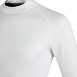 PUMA Golf Base Layer - Long Sleeve Mock - White Glow AW23 -Golf Fashion Shop puma golf base layer shirt mock aw22 02d 1
