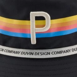 PUMA Golf Bucket Hat - Duvin Sailboats - Black Reversible AW23 -Golf Fashion Shop puma golf bucket hat duvin sailboats black aw23 02510401 27