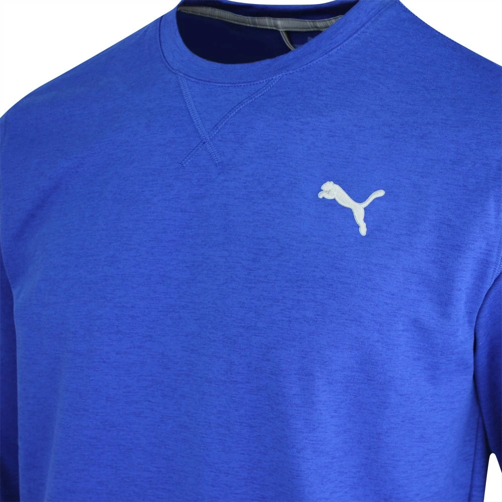 PUMA Golf Jumper - Cloudspun Crew Neck - Festive Blue Htr AW23 6 PUMA Golf Jumper - Cloudspun Crew Neck - Festive Blue Htr AW23 - Image 4