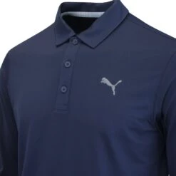 PUMA Golf Shirt - Cloudspun LS Polo - Navy Blazer AW23 9 PUMA Golf Shirt - Cloudspun LS Polo - Navy Blazer AW23 -Golf Fashion Shop puma golf cloudspun longsleeve polo navy blazer 53288405 aw23 46