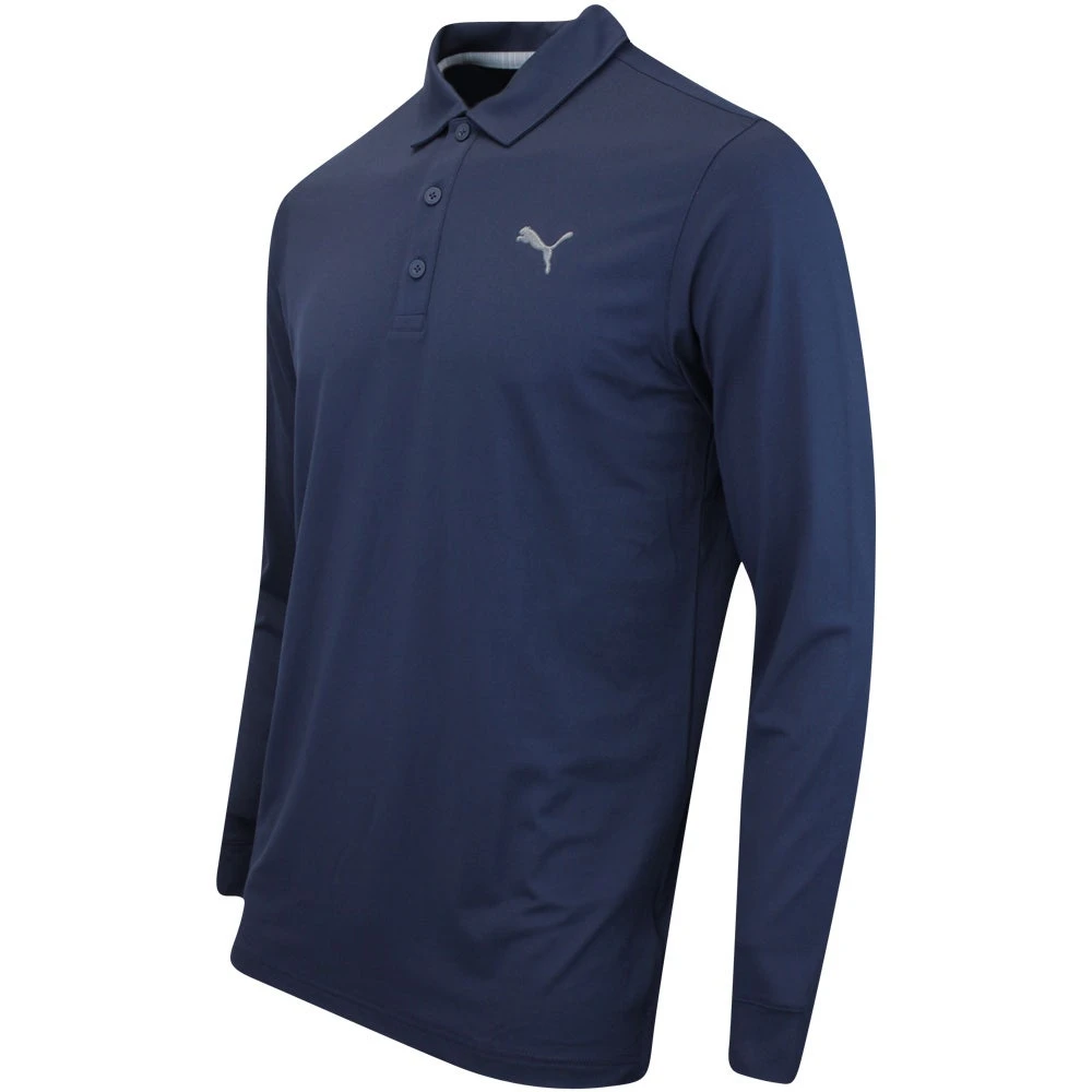 PUMA Golf Shirt - Cloudspun LS Polo - Navy Blazer AW23 4 PUMA Golf Shirt - Cloudspun LS Polo - Navy Blazer AW23 - Image 2