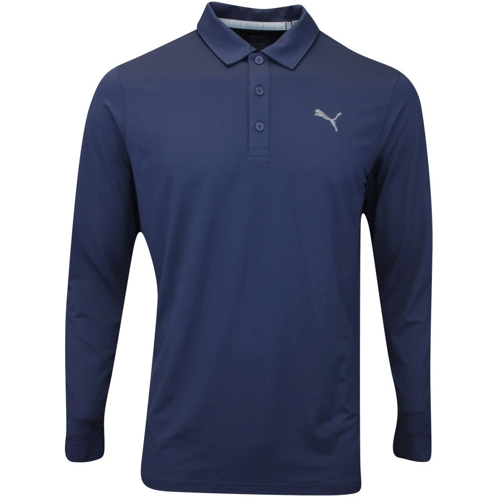 PUMA Golf Shirt - Cloudspun LS Polo - Navy Blazer AW23 3 PUMA Golf Shirt - Cloudspun LS Polo - Navy Blazer AW23