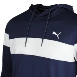 PUMA Golf Hoodie - MATTR Colourblock - Navy Blazer AW23 10 PUMA Golf Hoodie - MATTR Colourblock - Navy Blazer AW23 -Golf Fashion Shop puma golf hoodie mattr colourblock navy blazer ss23 620252 02 b