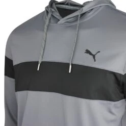 PUMA Golf Hoodie - MATTR Colourblock - Quiet Shade AW23 -Golf Fashion Shop puma golf hoodie mattr colourblock quiet shade ss23 620252 03 b