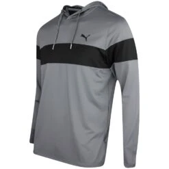 PUMA Golf Hoodie - MATTR Colourblock - Quiet Shade AW23 -Golf Fashion Shop puma golf hoodie mattr colourblock quiet shade ss23 620252 03 c