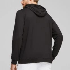 PUMA Golf Hoodie - PTC Midweight - Black AW23 -Golf Fashion Shop puma golf hoodie ptc midweight black ss23 620249 02 60