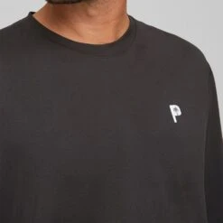 PUMA Golf Jumper - PTC Midweight Crew Neck - Black AW23 -Golf Fashion Shop puma golf jumper ptc midweight crew neck black ss23 539206 02 37 1
