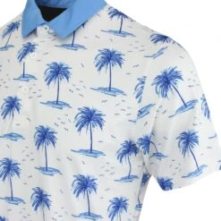 PUMA Golf Shirt - MATTR Mirage Polo - White Glow AW23 -Golf Fashion Shop puma golf mattr mirage polo white glow regal blue 62213701 aw23 65