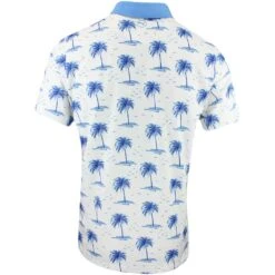 PUMA Golf Shirt - MATTR Mirage Polo - White Glow AW23 -Golf Fashion Shop puma golf mattr mirage polo white glow regal blue 62213701 aw23 66