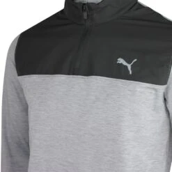 PUMA Golf Pullover - Cloudspun Colourblock QZ - Black AW23 9 PUMA Golf Pullover - Cloudspun Colourblock QZ - Black AW23 -Golf Fashion Shop puma golf pullover cloudspun colourblock qz black ss23 537463 01 b