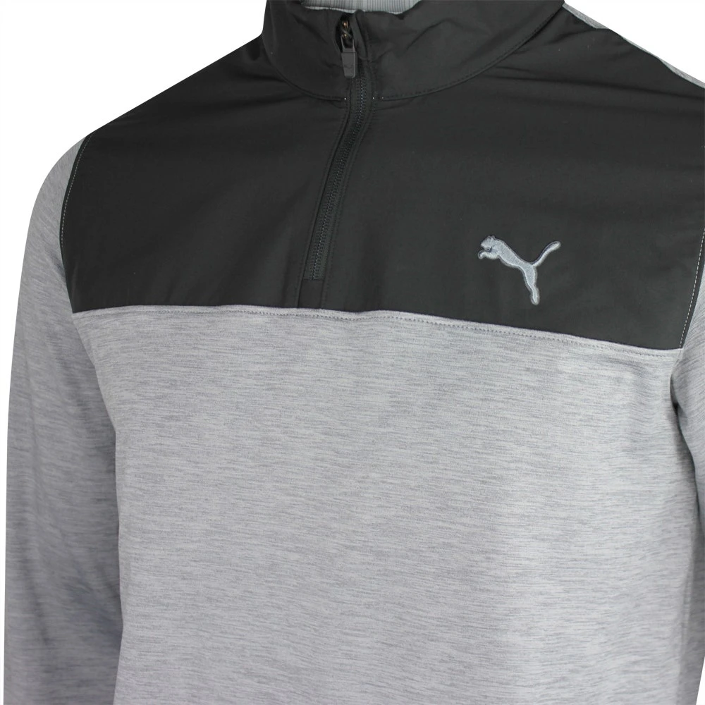 PUMA Golf Pullover - Cloudspun Colourblock QZ - Black AW23 6 PUMA Golf Pullover - Cloudspun Colourblock QZ - Black AW23 - Image 4