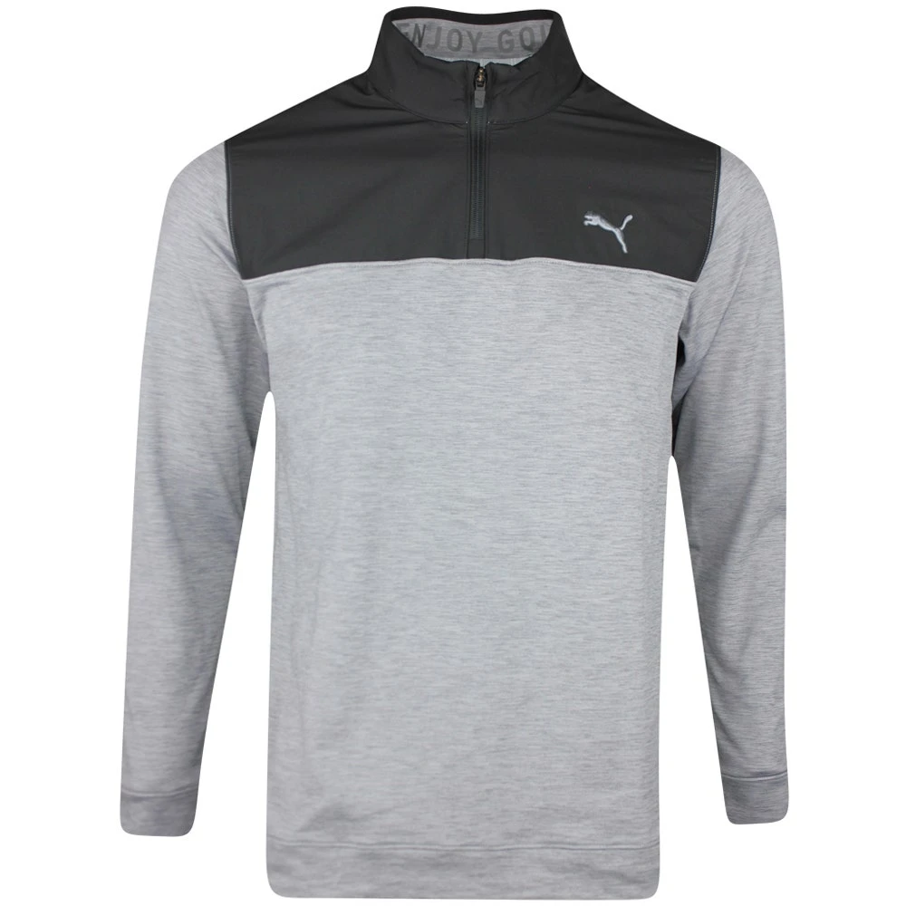 PUMA Golf Pullover - Cloudspun Colourblock QZ - Black AW23 3 PUMA Golf Pullover - Cloudspun Colourblock QZ - Black AW23
