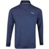 PUMA Golf Pullover - Cloudspun Colourblock QZ - Navy Blazer AW23 -Golf Fashion Shop puma golf pullover cloudspun colourblock qz navy blazer ss23 537463 03 a