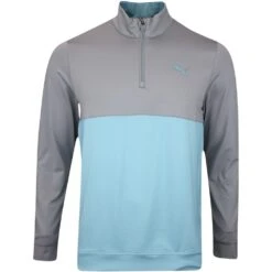 PUMA Golf Pullover - Gamer Colourblock QZ - Slate Sky AW23