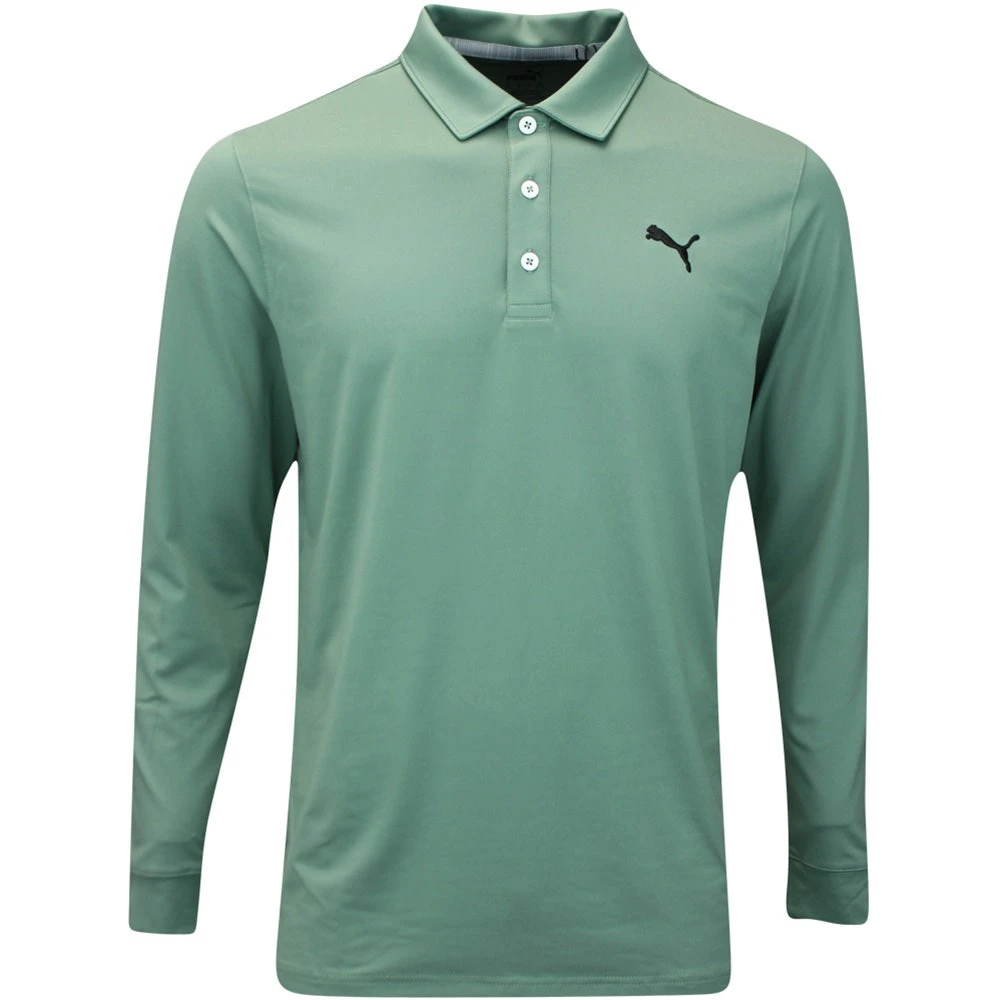 PUMA Golf Shirt - Cloudspun LS Polo - Eucalyptus AW23 3 PUMA Golf Shirt - Cloudspun LS Polo - Eucalyptus AW23