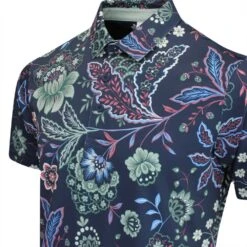 PUMA Golf Shirt - Liberty Paisley Polo - Navy Blazer AW23 -Golf Fashion Shop puma golf shirt liberty paisley polo navy blazer aw23 image 133