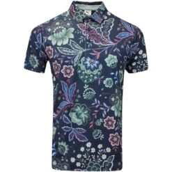 PUMA Golf Shirt - Liberty Paisley Polo - Navy Blazer AW23