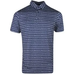 PUMA Golf Shirt - MATTR Flamingo Tile Polo - Navy Blazer SS23