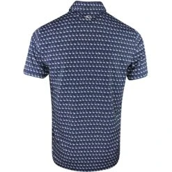 PUMA Golf Shirt - MATTR Flamingo Tile Polo - Navy Blazer SS23 -Golf Fashion Shop puma golf shirt mattr flamingo tile polo navy blazer ss23 537458 01 d