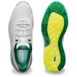 PUMA Golf Shoes - Alphacat Nitro - White - Green 2023 -Golf Fashion Shop puma golf shoes alphacat nitro white green 2023 378692 01 45