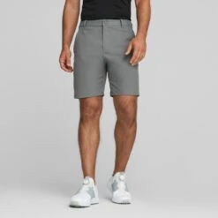 PUMA Golf Shorts - Dealer 8" - Slate Sky AW23 -Golf Fashion Shop puma golf shorts dealer 8inch slate sky ss23 537788 03 35