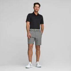 PUMA Golf Shorts - Dealer 8" - Slate Sky AW23 -Golf Fashion Shop puma golf shorts dealer 8inch slate sky ss23 537788 03 37