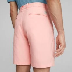 PUMA Golf Shorts - Dealer Short 8" - Peach Smoothie AW23 -Golf Fashion Shop puma golf shorts dealer short 8 peach smoothie aw23 53778827 71
