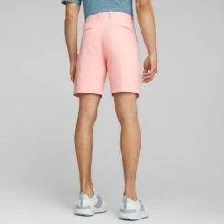 PUMA Golf Shorts - Dealer Short 8" - Peach Smoothie AW23 -Golf Fashion Shop puma golf shorts dealer short 8 peach smoothie aw23 53778827 72