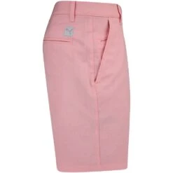 PUMA Golf Shorts - Dealer Short 8" - Peach Smoothie AW23 -Golf Fashion Shop puma golf shorts delaer 8 peach smoothie aw23 02