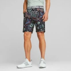 PUMA Golf Shorts - Liberty Short - Navy Blazer AW23 -Golf Fashion Shop puma golf shorts liberty short navy blazer aw23 62303801 142