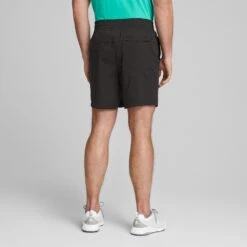 PUMA Golf Shorts - PTC Vented Short - Black AW23 -Golf Fashion Shop puma golf shorts ptc vented short black ss23 539203 02 14