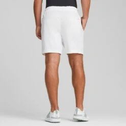 PUMA Golf Shorts - PTC Vented Short - Bright White AW23 -Golf Fashion Shop puma golf shorts ptc vented short bright white ss23 539203 01 10
