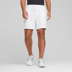 PUMA Golf Shorts - PTC Vented Short - Bright White AW23 -Golf Fashion Shop puma golf shorts ptc vented short bright white ss23 539203 01 8