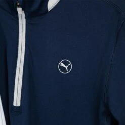 PUMA Golf Pullover - Lightweight QZ - Navy Blazer AW23 -Golf Fashion Shop puma aw23 laydown shot salter 0006 puma ss23 6