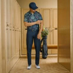 PUMA Golf Shirt - Liberty Paisley Polo - Navy Blazer AW23 -Golf Fashion Shop puma liberty paisley 0004 layer 9