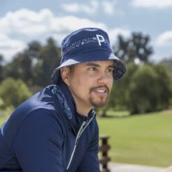 PUMA Golf Bucket Hat - Liberty Paisley Print - Navy Reversible AW23 -Golf Fashion Shop puma liberty paisley model 0005 layer 2