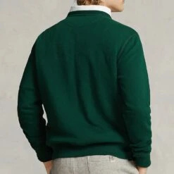 Ralph Lauren POLO Golf Jumper - Fleece Crew Neck - Moss Agate AW23 -Golf Fashion Shop ralph lauren polo golf jumper fleece crew neck moss agate aw23 710875152007 44