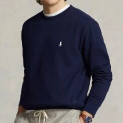 Ralph Lauren POLO Golf Jumper - Fleece Crew Neck - Refined Navy AW23 -Golf Fashion Shop ralph lauren polo golf jumper fleece crew neck refined navy aw23 710875152006 46