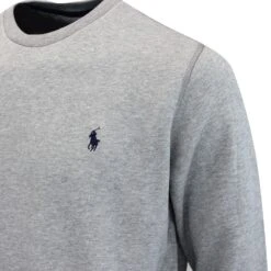 Ralph Lauren POLO Golf Jumper - Fleece Crew Neck - Steel Heather AW23 -Golf Fashion Shop ralph lauren polo golf jumper fleece crew neck steel heather aw23 413326 5