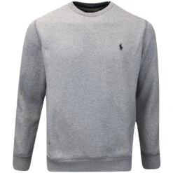 Ralph Lauren POLO Golf Jumper - Fleece Crew Neck - Steel Heather AW23