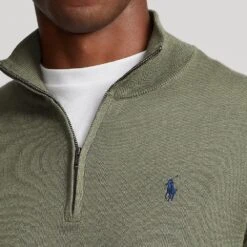 Ralph Lauren POLO Golf Jumper - Tech Wool QZ - Shamrock Heather AW23 -Golf Fashion Shop ralph lauren polo golf jumper tech wool qz shamrock heather aw23 710876339006 63