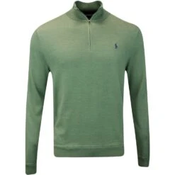 Ralph Lauren POLO Golf Jumper - Tech Wool QZ - Shamrock Heather AW23